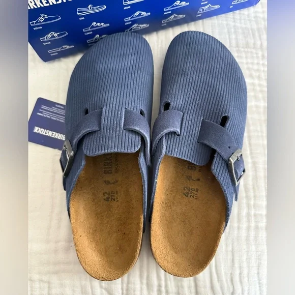 NWT Birkenstock Boston Suede Embossed Clog Size 42 Medium/Narrow